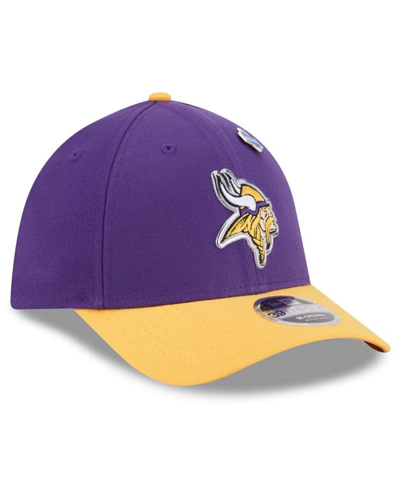 Men's Purple/Gold Minnesota Vikings 2026 NFL Draft 39THIRTY M-Crown Flex Hat