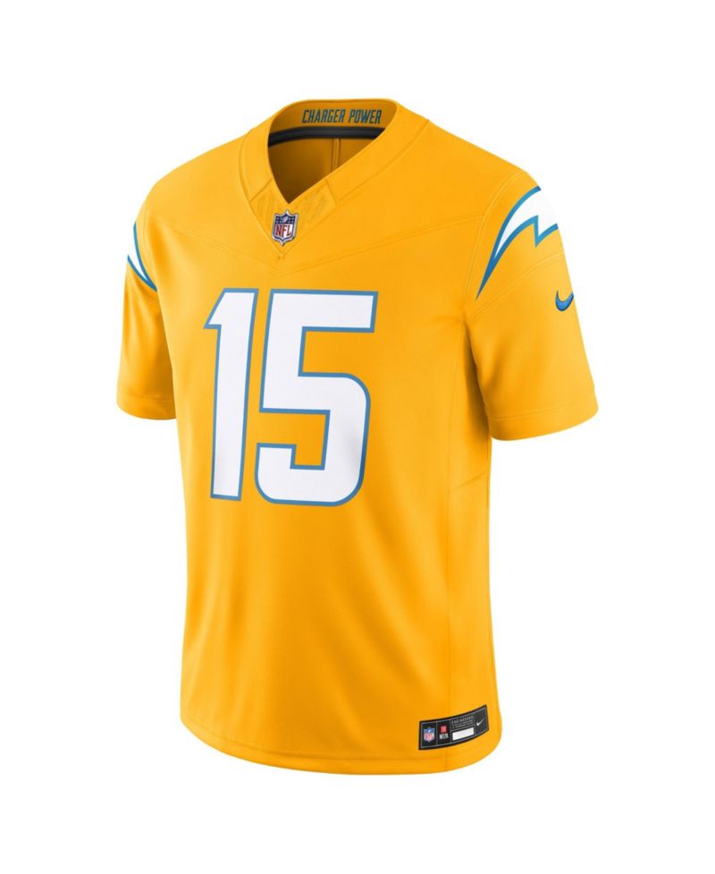 Men's Ladd McConkey Gold Los Angeles Chargers Alternate Charger Power Vapor F.U.S.E. Limited Jersey