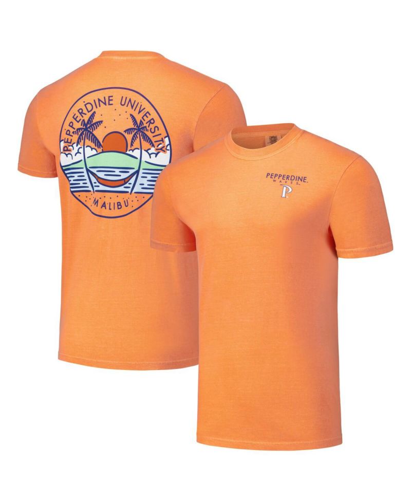 Men's and Women's Orange Pepperdine Waves Scenic Comfort Colors T-Shirt