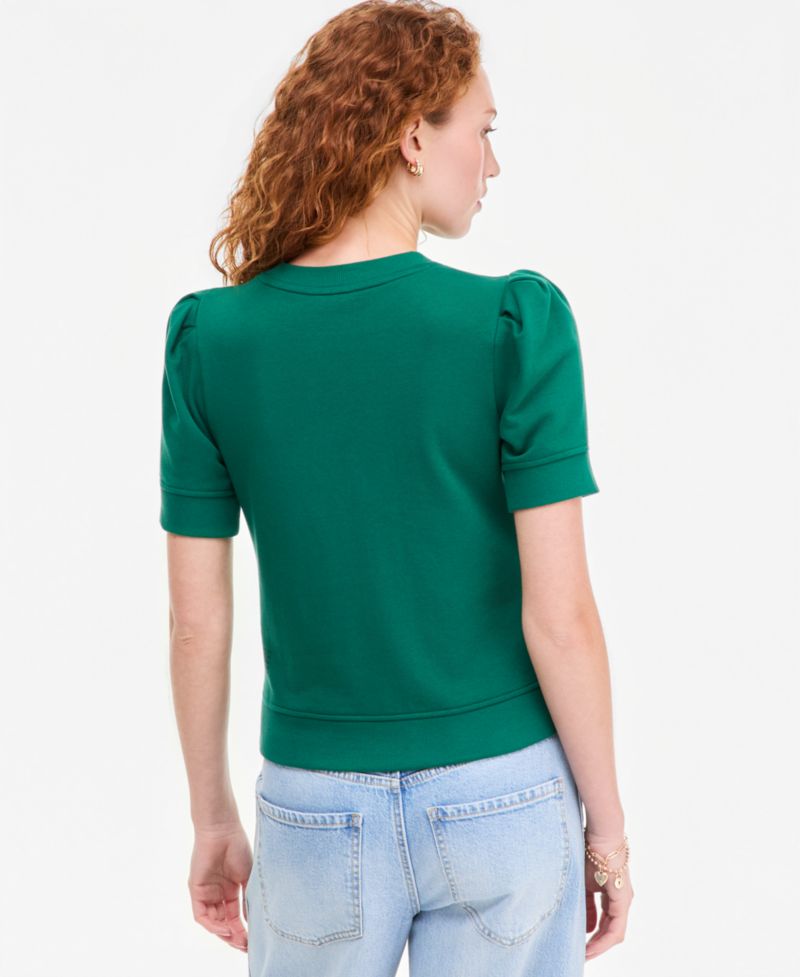 Women's Puff-Sleeve French Terry Sweatshirt