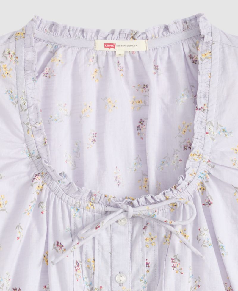 Plus Size Chiara Front Button Short-Sleeve Blouse