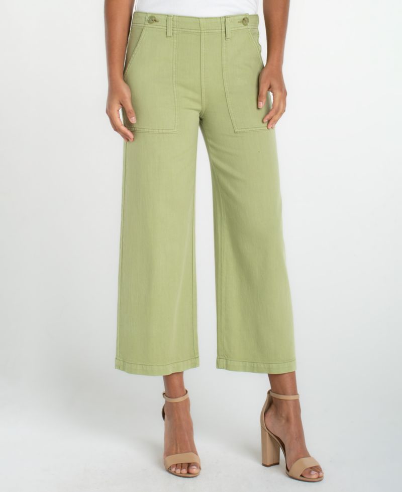 Petite Wide-Leg Crop Pants
