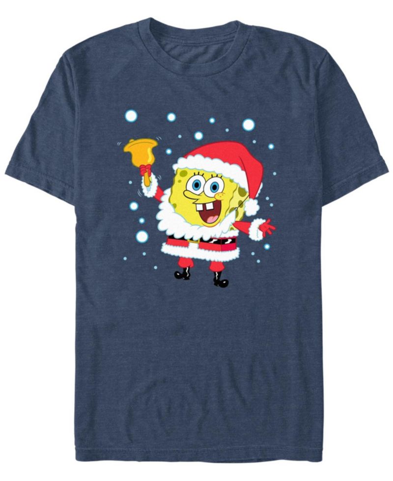 Men's Spongebob Santa Bell Short Sleeve T-Shirt