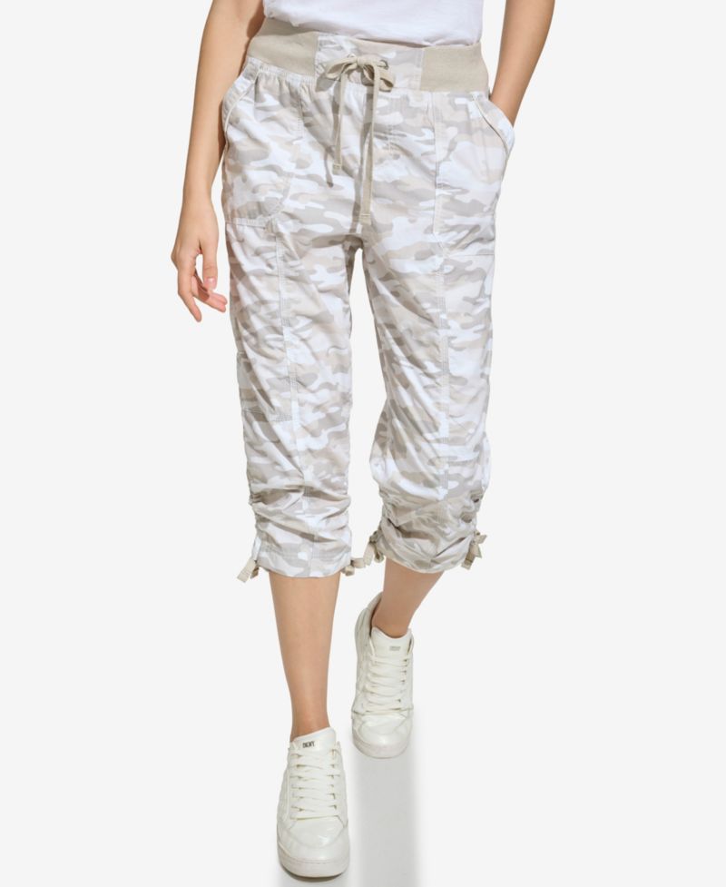 Women's Convertible Capri Cotton Poplin Cargo Pants
