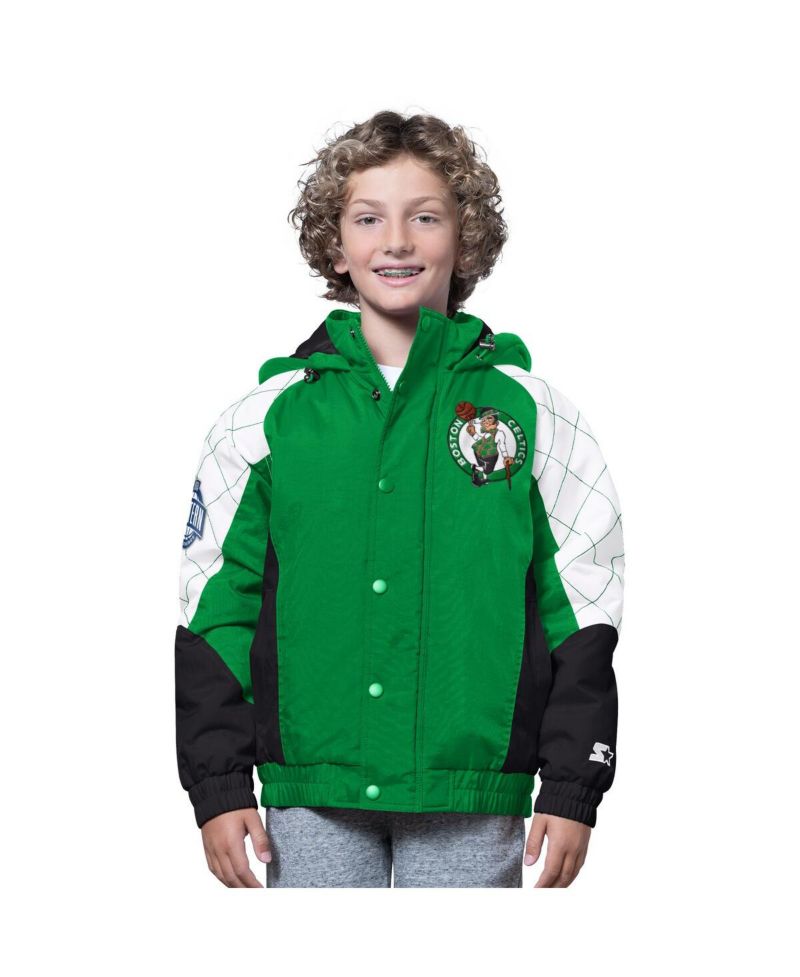 Big Boys and Girls Kelly Green/Black Boston Celtics All Time Pro Jr. Full-Zip Jacket