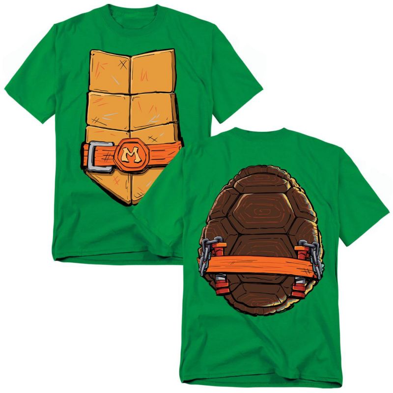 Men's Mayhem Michelangelo Shell Front Back T-Shirt