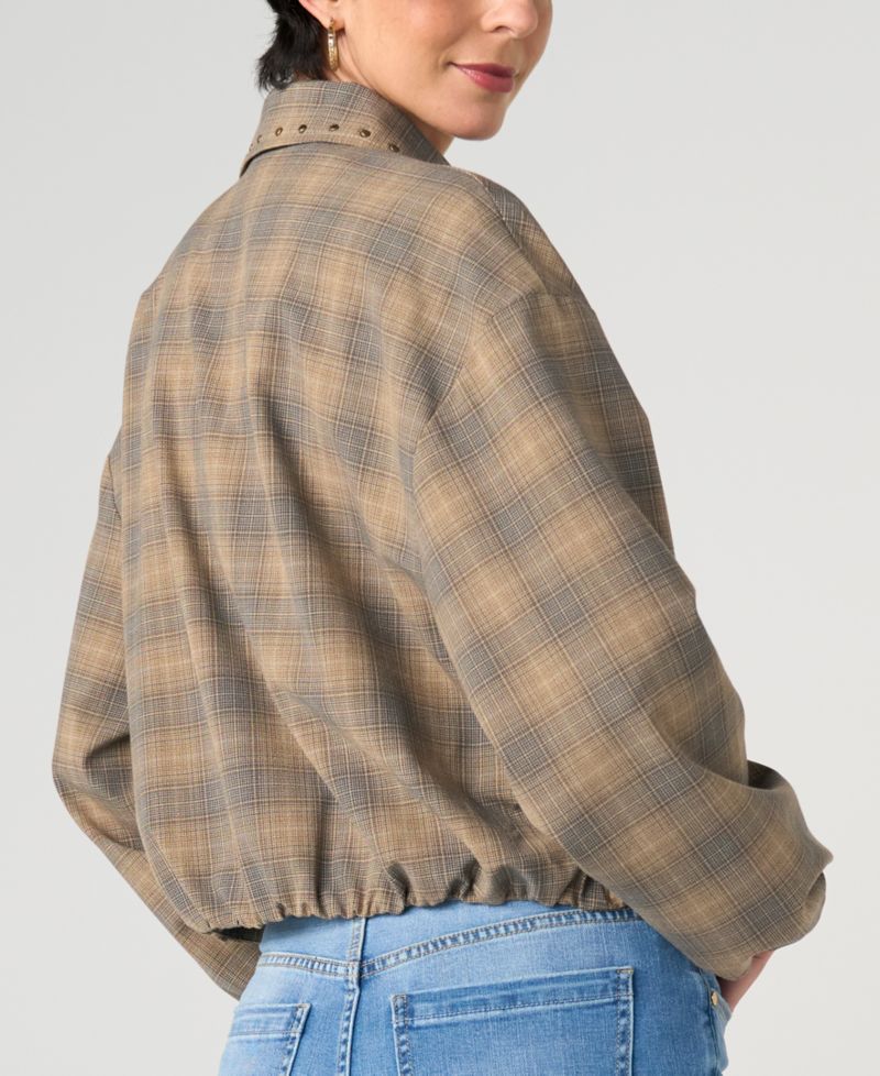 Women's Bubble Hem Collared Jacket