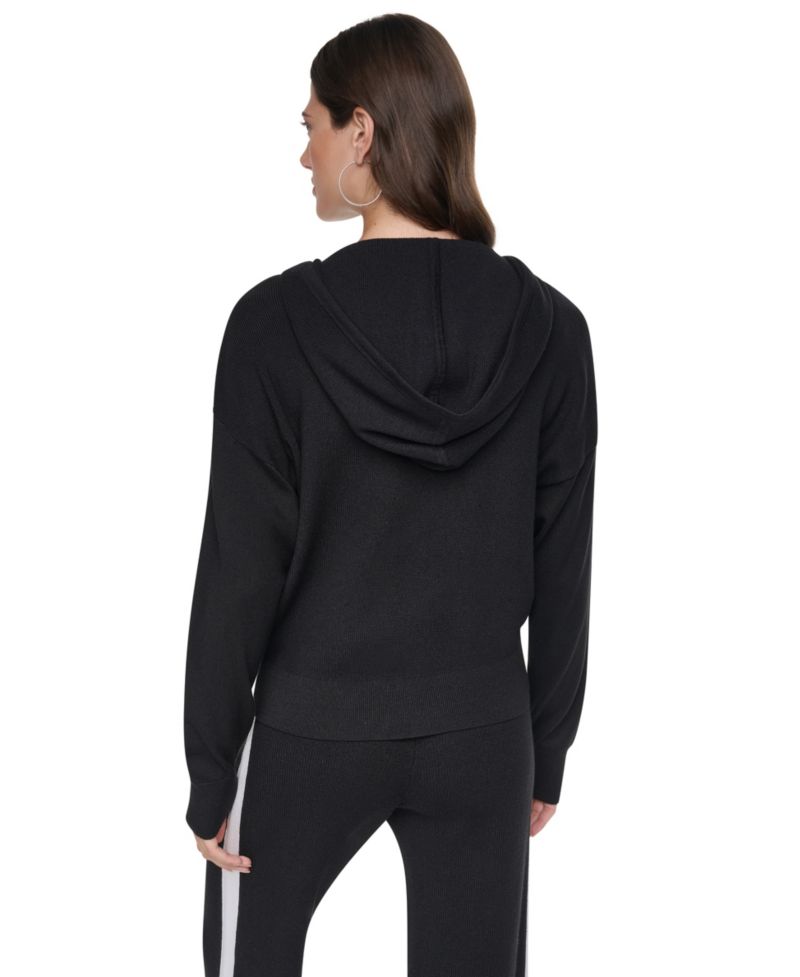 Women's Logo Stripe Full-Zip Hoodie Sweatshirt