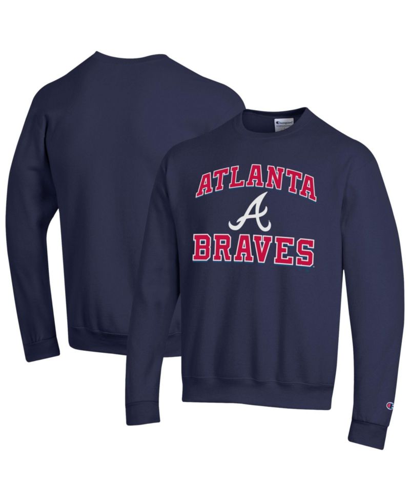 Men's Atlanta Braves Heart & Soul Powerblend Crewneck Sweatshirt