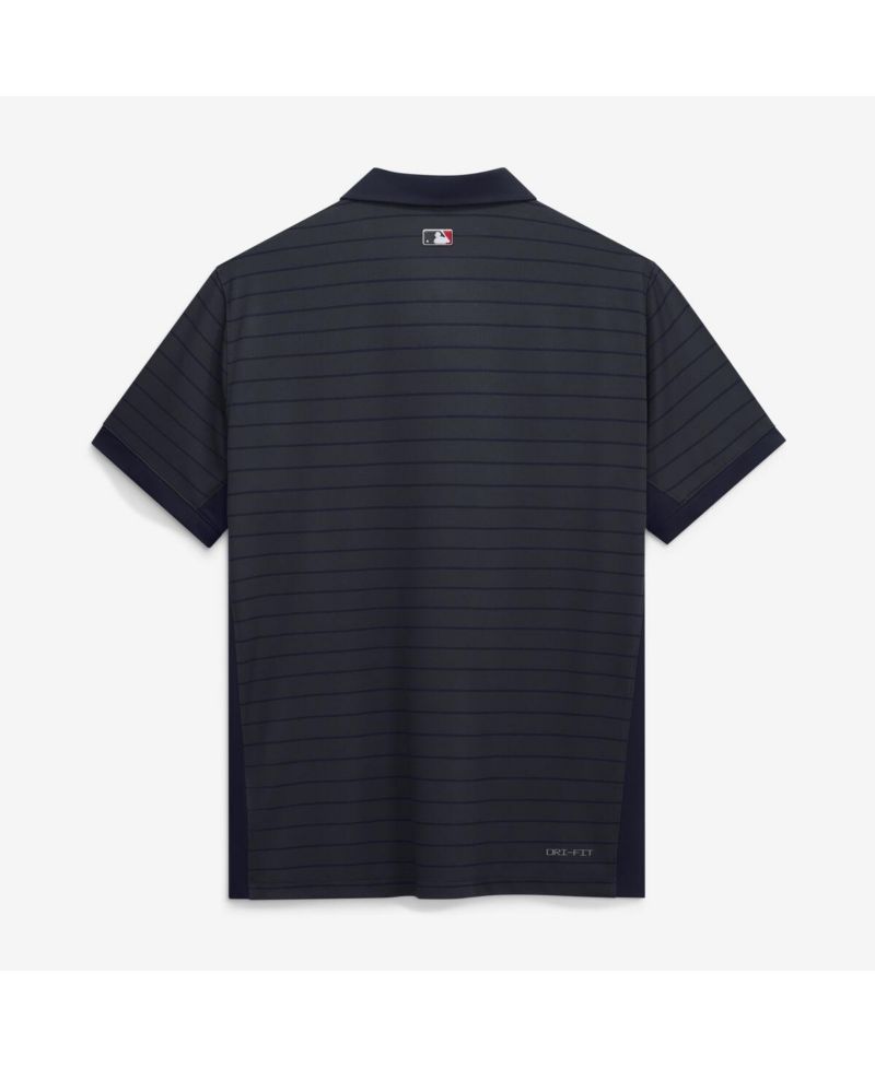 Men's Navy Cleveland Guardians Authentic Collection Striped Victory Dri-FIT Polo Shirt