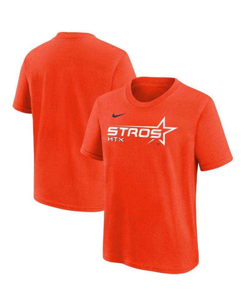 Big Boys and Girls Orange Houston Astros 2025 City Connect Wordmark T-Shirt
