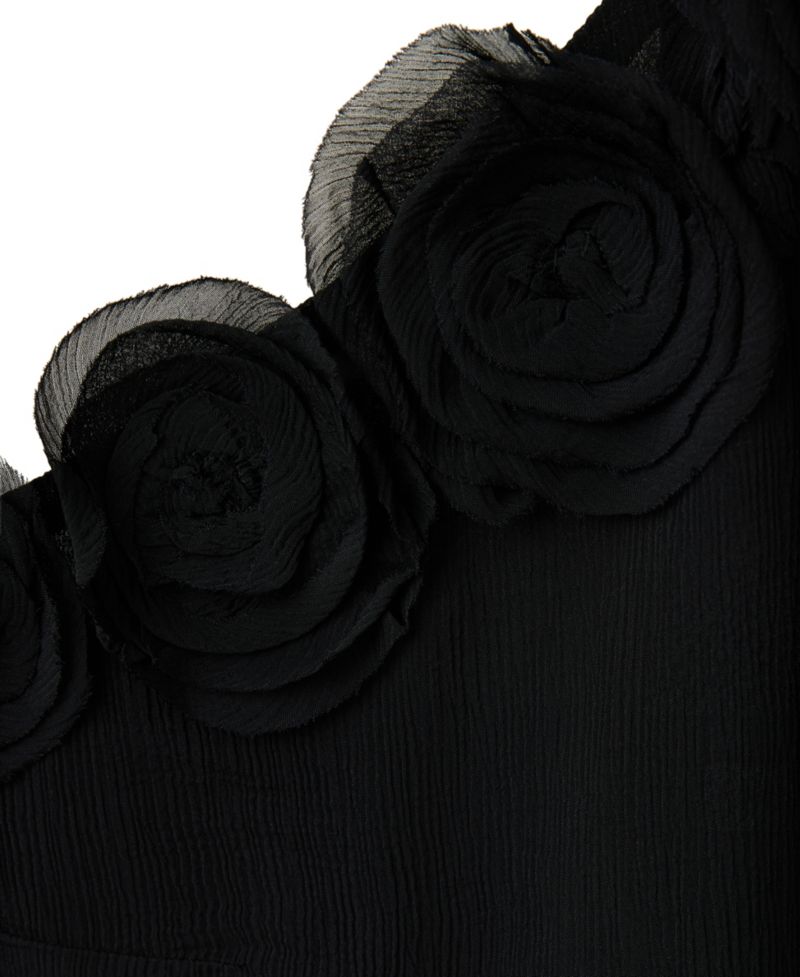 Women's Crop Flower Details Halter Top