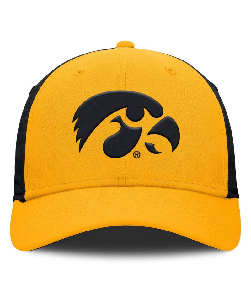 Men's Gold/Black Iowa Hawkeyes 2025 Sideline Rise Local Performance Flex Hat
