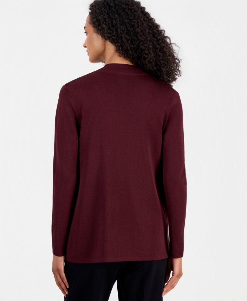 Women's Fine Rib Open-Front Malibu Cardigan