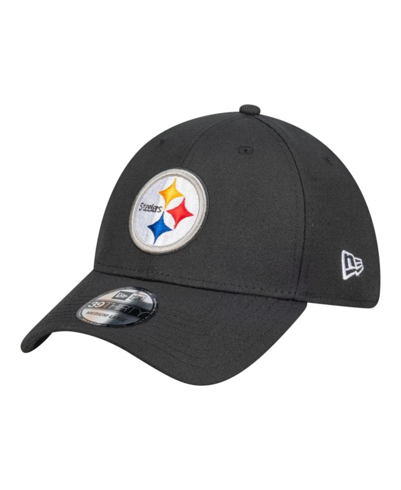 Men's Black Pittsburgh Steelers Core Team 39THIRTY Flex Hat