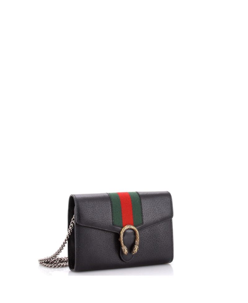 Small Dionysus Web Chain Wallet Leather