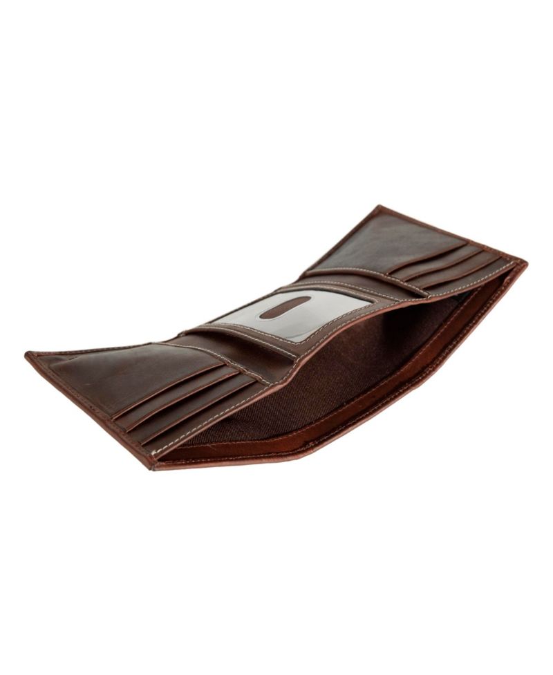 Men's Western Embossed Leather Trifold Wallet