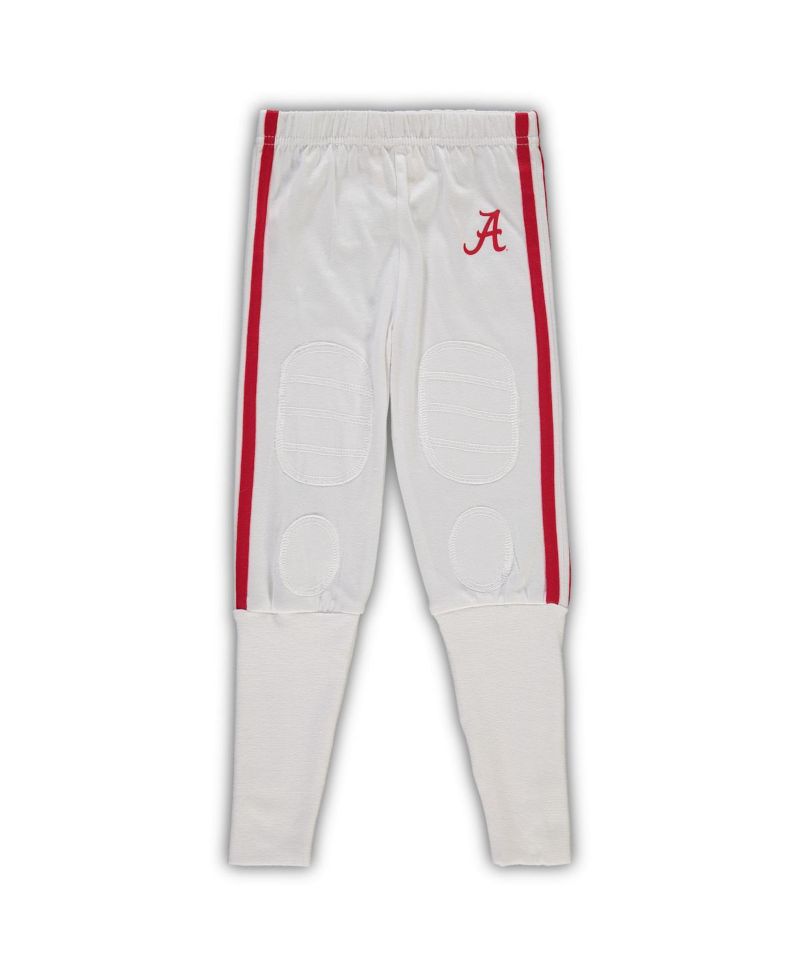 Preschool Boys and Girls Crimson Alabama Crimson Tide Football V-Neck T-shirt and Pants Sleep Set