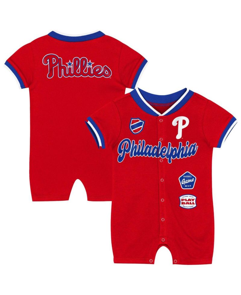 Baby Boys and Girls Red Philadelphia Phillies Pinch Coverall