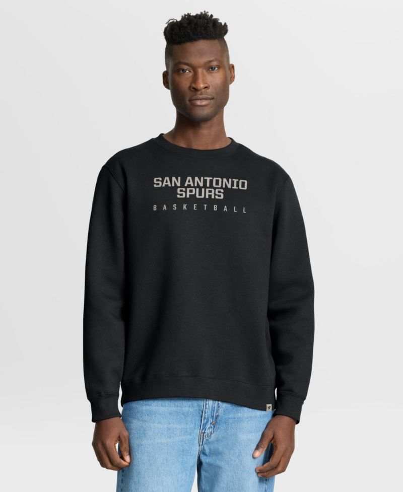 Men's Black San Antonio Spurs Crossover Collection Defensive Rotation Drill Premium Pullover Sweatshirt