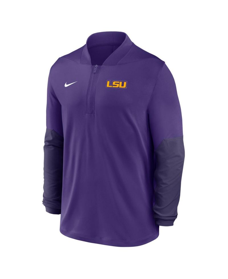 Men's Purple LSU Tigers One Goal Performance Half-Zip Pullover Sweatshirt
