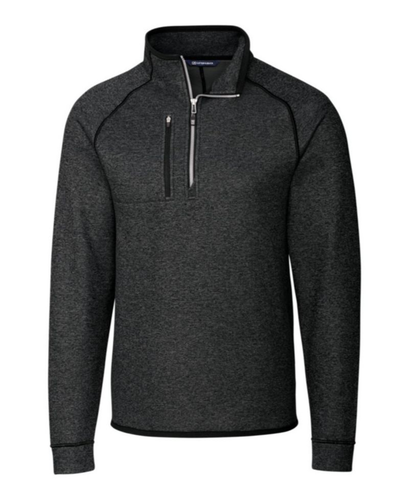 Men's Cutter and Buck Mainsail Sweater-Knit Half Zip Pullover Jacket