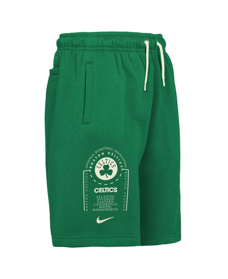 Big Boys and Girls Kelly Green Boston Celtics Courtside Club Fleece Shorts