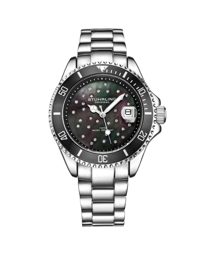 StarSea 3977 Women s Fashion Watch - Quartz Movement, 39mm Case, MOP Dial with Crystal Accents, 100M Water Resistance