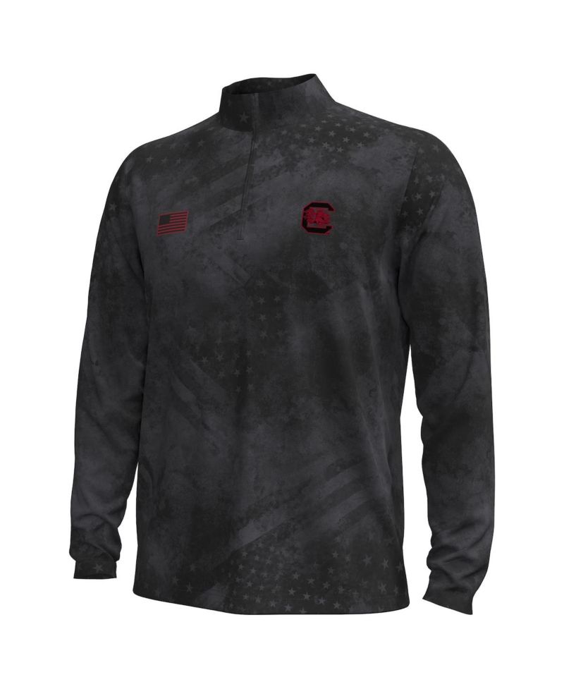 Men's Black South Carolina Gamecocks Freedom Collection ArmorFuse Half-Zip Sweatshirt