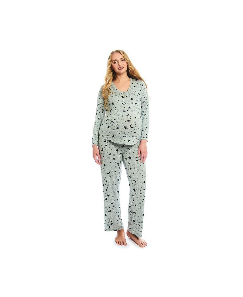 Maternity Laina Top & Pants /Nursing Pajama Set