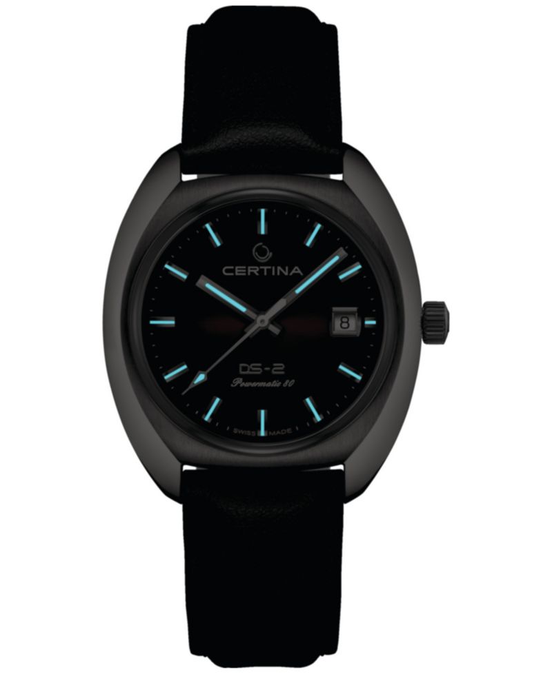 Men's Swiss Automatic DS-2 Black Synthetic Strap Watch 40mm