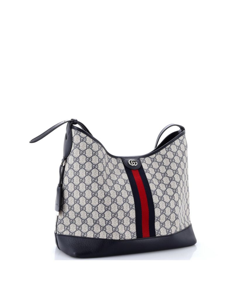 Medium Ophidia Open Bucket Bag GG Coated Canvas with Leather