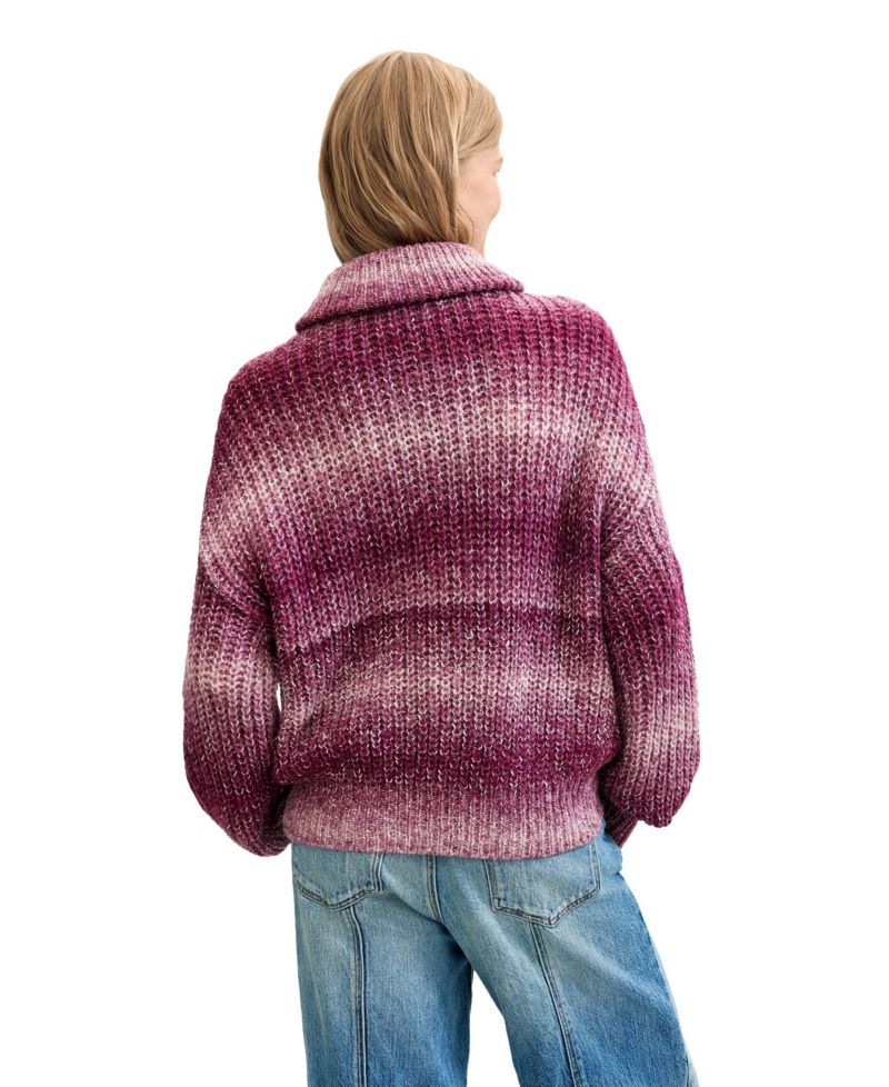 Women's Quarter-Zip Cable-Knit Chunky Sweater