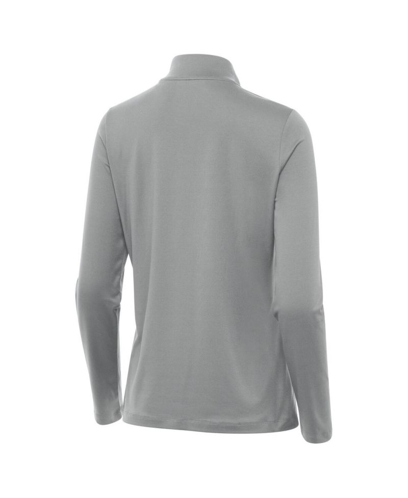 Women's Gray Ohio State Buckeyes Reprocess Quarter-Zip Sweatshirt