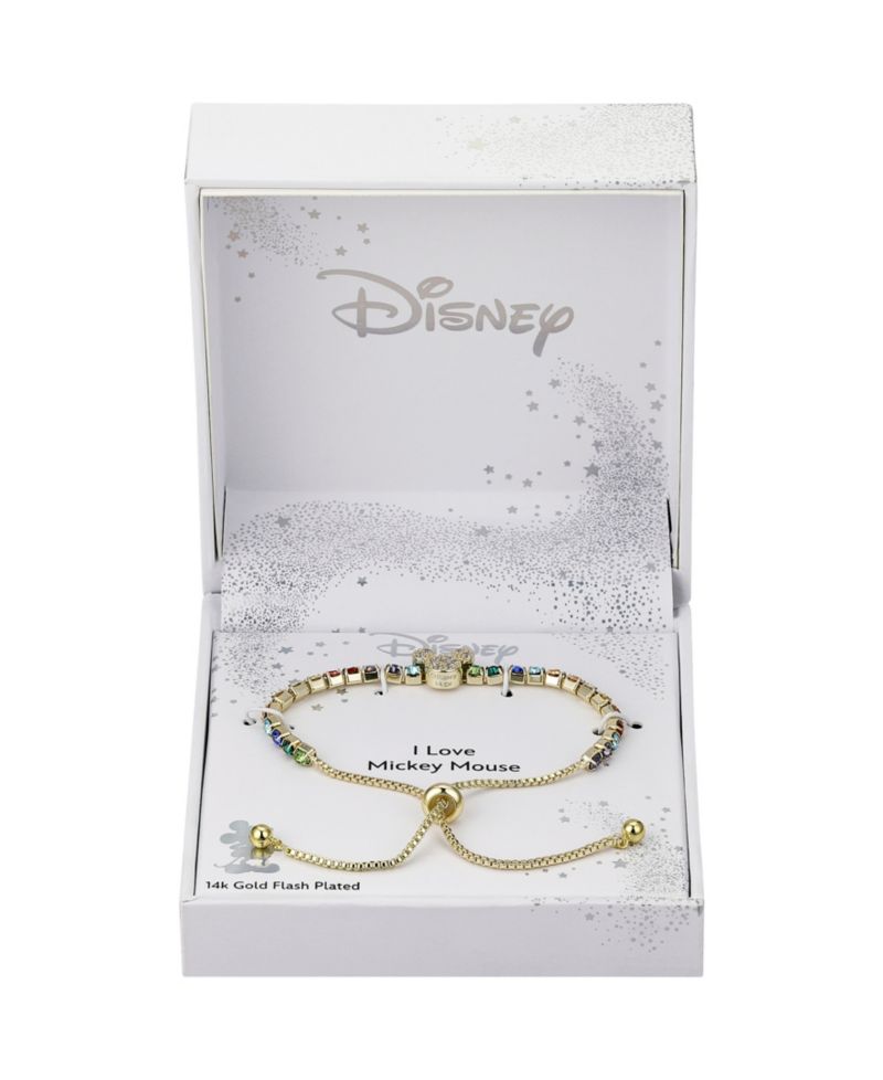 Multi Color Crystal Mickey Mouse Bolo Bracelet