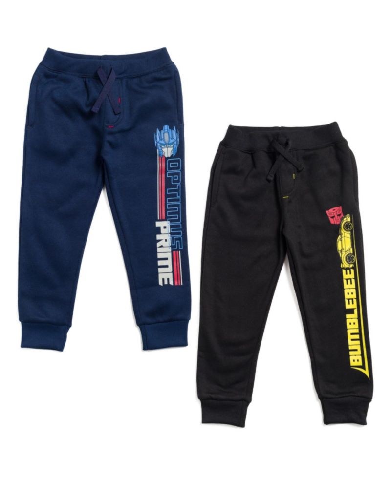 Little Boys Optimus Prime Bumblebee Fleece 2 Pack Pants