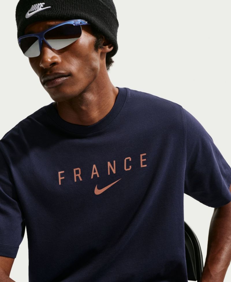 Men's Blue France National Team Wordmark T-Shirt