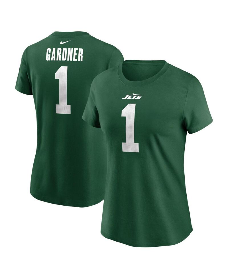 Women's Ahmad Sauce Gardner Legacy Green New York Jets Name & Number T-Shirt