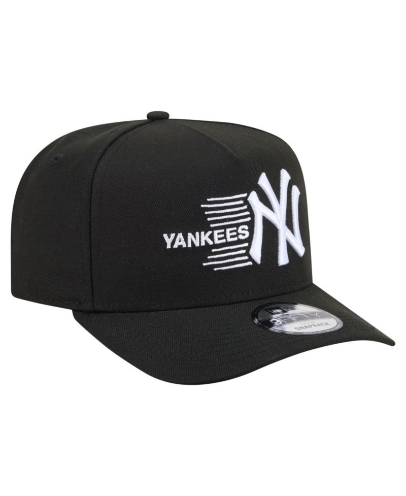 Men's Black New York Yankees Motion A-Frame 9FIFTY Snapback Hat