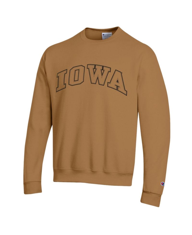 Men's Brown Iowa Hawkeyes Latte Fleece Sweatshirt