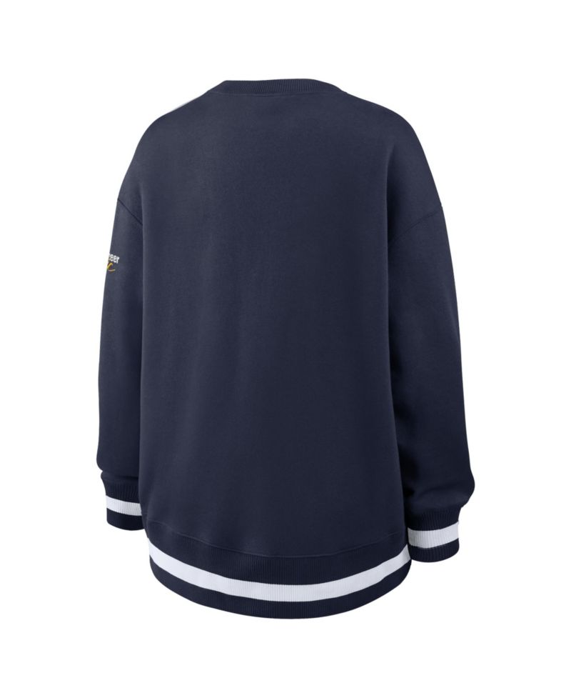 Women's Navy West Virginia Mountaineers Oversized Legacy Phoenix Sweatshirt