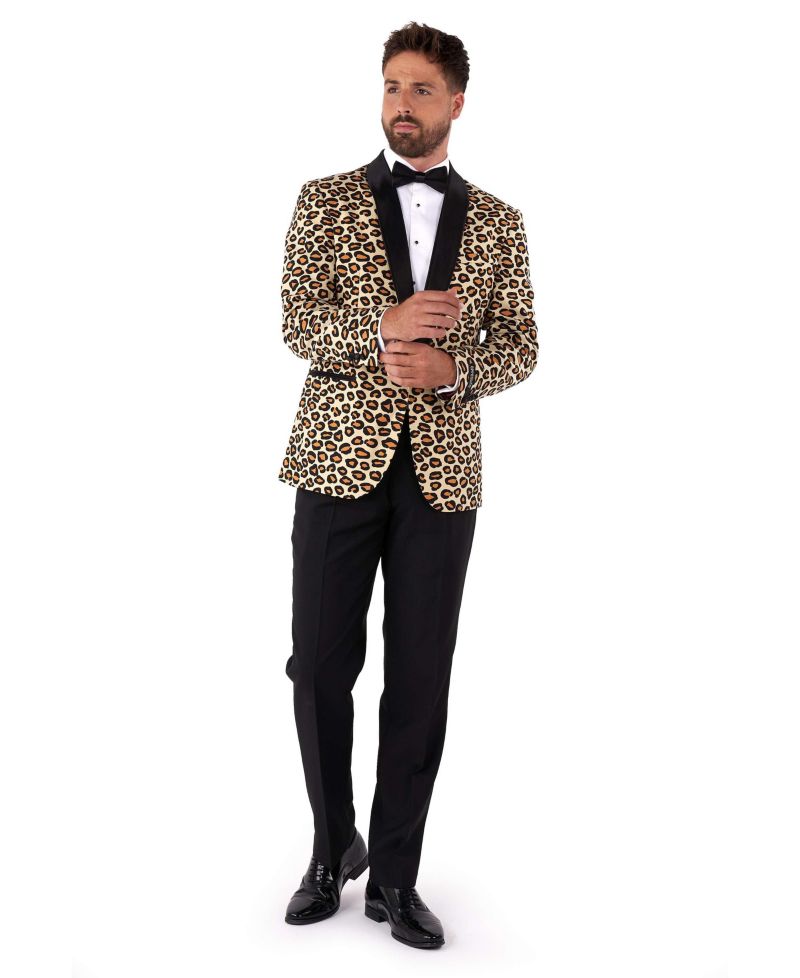 Men's Tuxedo - Chique Velvet Smoking Tux - Slim Fit - Including Blazer, Pants And Bow Tie