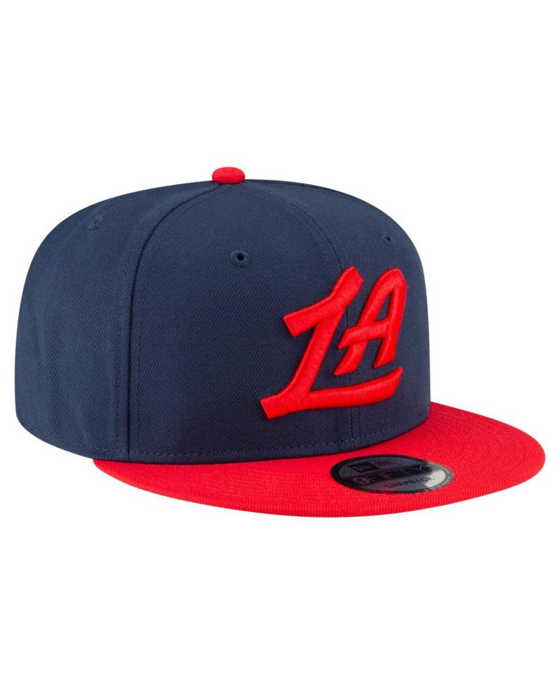 Men's Navy/Red LA Clippers 2-Tone 9FIFTY Snapback Hat