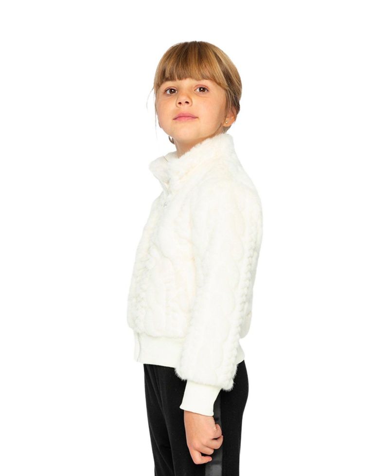 Toddler Girl (2-5) Faux Fur Jacquard Jacket