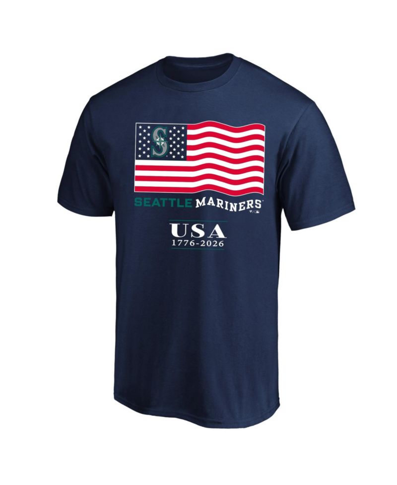 Men's Big & Tall Seattle Mariners Commemorative USA 1776-2026 Classic-Fit T-Shirt
