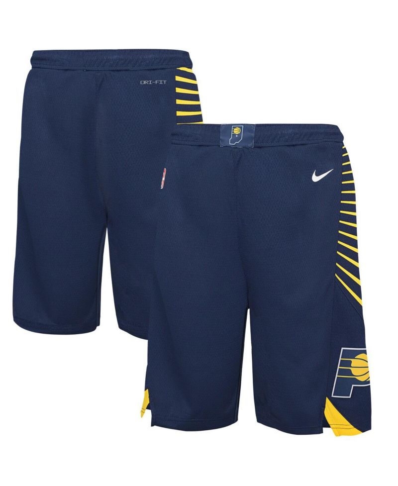 Big Boys and Girls Navy Indiana Pacers Icon Swingman Shorts