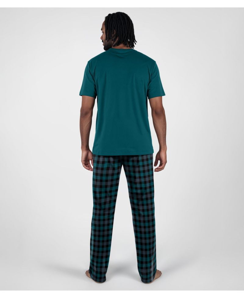 Men's Midnight Green Philadelphia Eagles Big Tall Highland Sleep Set