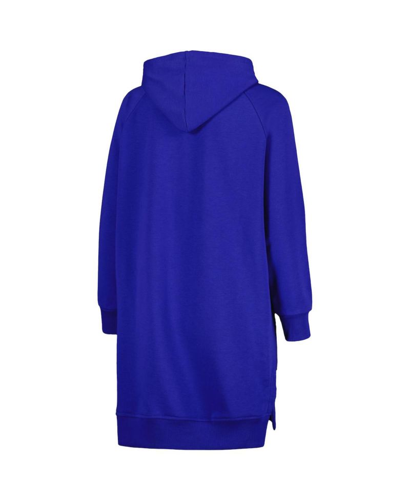 Women's Royal Kentucky Wildcats Take a Knee Raglan Hooded Sweatshirt Dress
