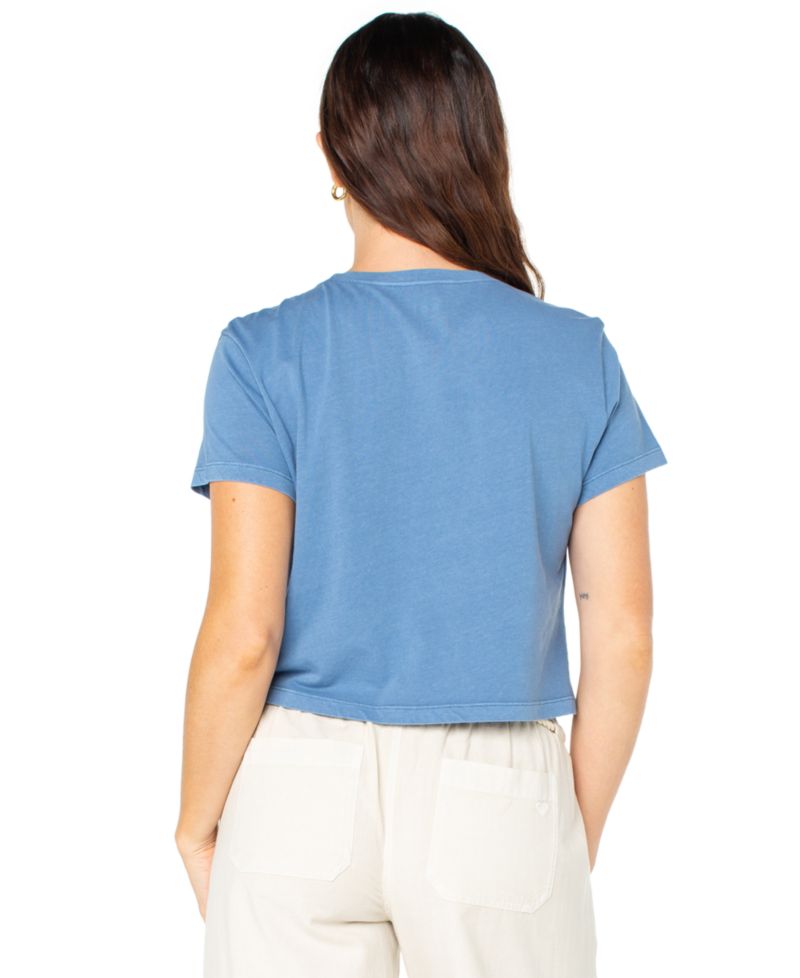Women's Comes In Waves Cropped Cotton T-Shirt