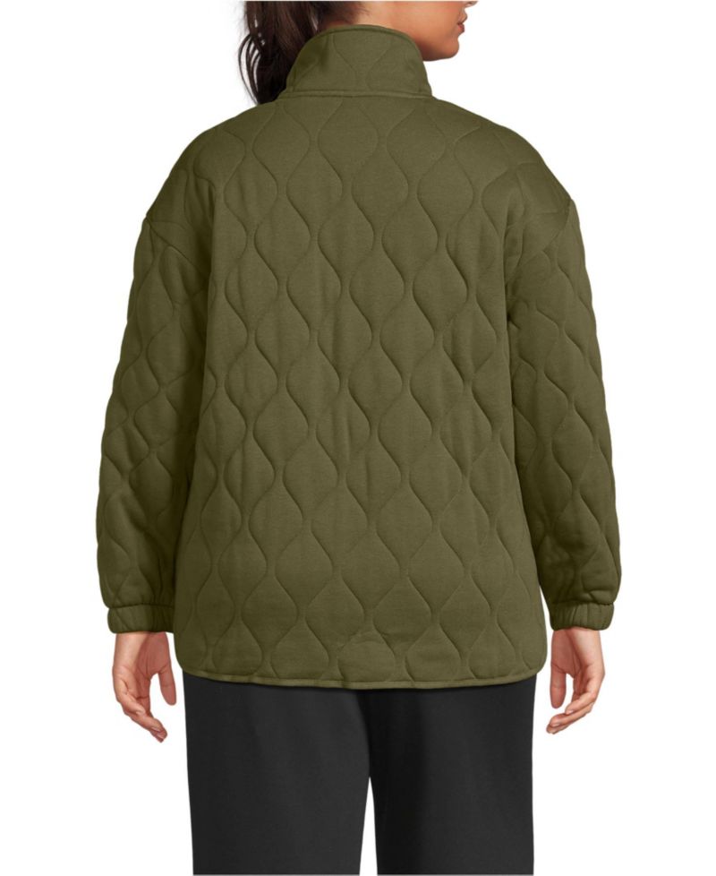 Plus Size RainDefense Serious Sweats Quilted Full Zip Jacket